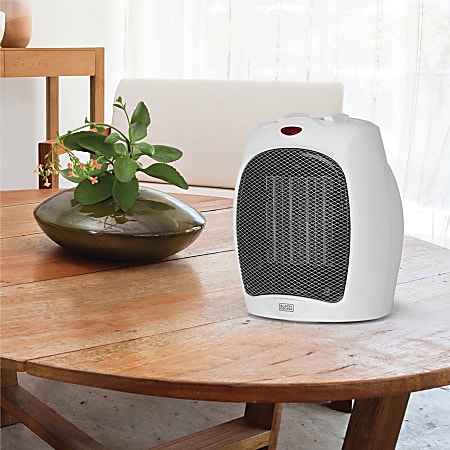 BlackDecker BHDC500W46 1500W Desktop Ceramic Heater White - Office