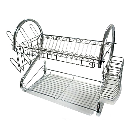 Better Chef 3 Piece Dish Rack With Drainer Black - Office Depot