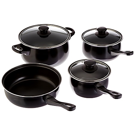 Bergner 10 Piece Aluminum Cookware Set Retro Blue - Office Depot