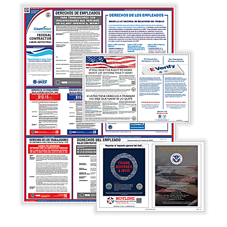 ComplyRight™ Federal Contractor General Industry Labor Law 1-Year Poster Service, Spanish