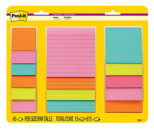 Post it Super Sticky Big Notes 30 Total Notes 11 x 11 Bright Yellow -  Office Depot
