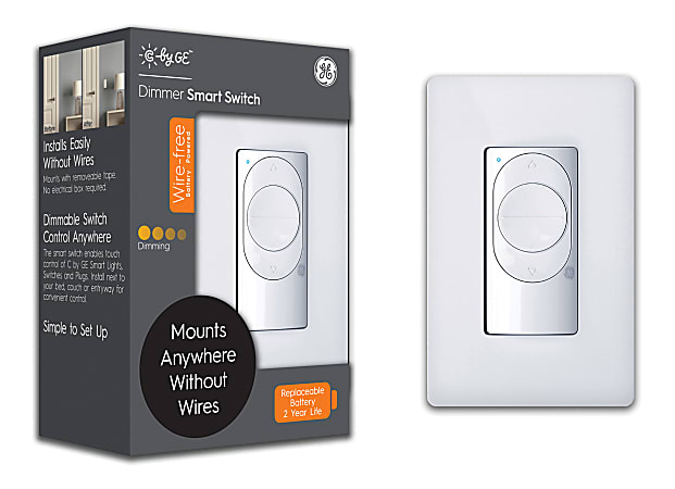 C by GE Wire-Free Dimmer Smart Light Switch, White