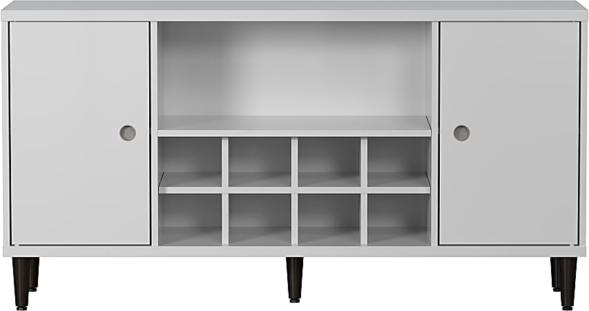 Trendfurn Evolution 54"W Clik Tool-Less Sideboard Cabinet, White/Wenge