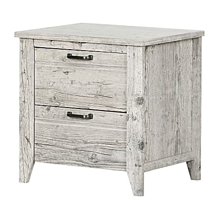 South Shore Lionel 2-Drawer Nightstand, 23-1/4"H x 22-3/4"W x 18-1/4"D, Seaside Pine