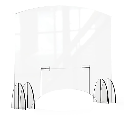 Rosseto Serving Solutions Avant Guarde Acrylic Sneeze Guard, Pass Through Door, 48" x 40", Clear