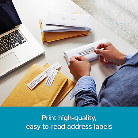 thumbnail image 2 of DYMO Relief Adhesive Labels – Black, Made In Italy – For Boxes, Mail, Cabinets, Intercoms 2 of 6