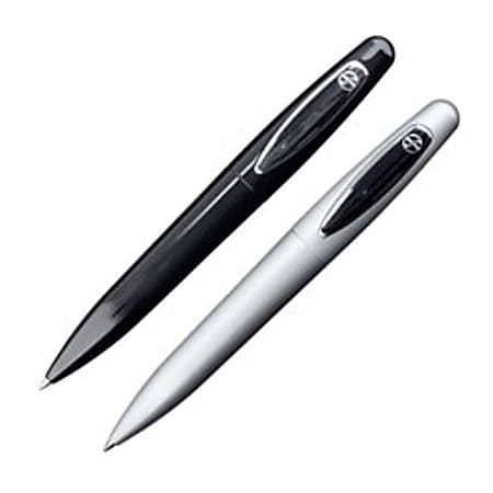 FORAY Focus Fine Writing Ballpoint Pen 0.7 mm Medium Point Silver