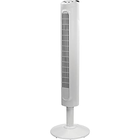 Honeywell Comfort Control Tower Fan, Slim Design, Powerful Cooling - White, HYF023W - 3 Speed - Oscillating, Auto Safety Shutoff, Carrying Handle, Capacitive Touch Control Panel - 38.4" Height x 11.8" Width - White