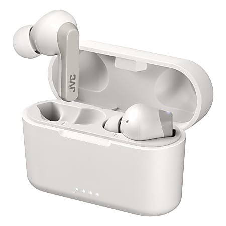 JVC® RIPTIDZ True Wireless Bluetooth® Earbuds With Charging Case, White, HAA9TW