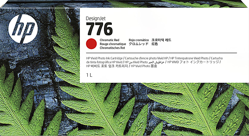 HP 776 DesignJet Chromatic Red Ink Cartridge, 1XB10A