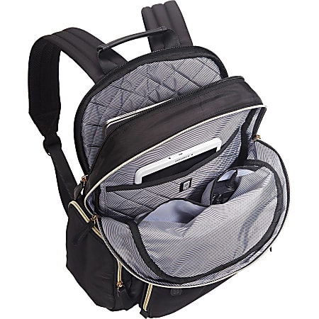 Kenneth Cole Reaction Sophie Computer Backpack With 15 Laptop Pocket Black Office Depot