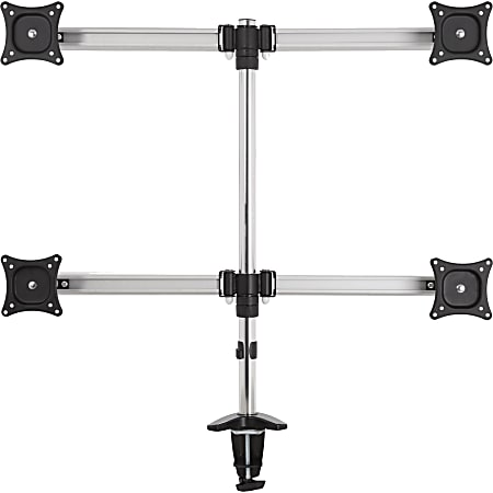 AVF Desk Mount for Monitor, TV - Black, Silver - Yes - 4 Display(s) Supported - 35" Screen Support - 19.84 lb Load Capacity - 75 x 75, 100 x 100, 200 x 100, 200 x 200 VESA Standard