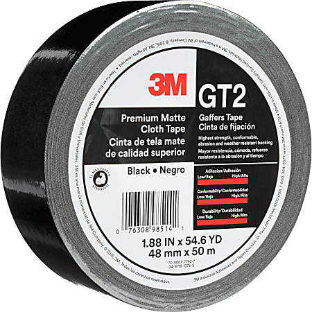 3M Gaffers Cloth Tape - 54.60 yd Length x 1.90 3M Gaffers Cloth Tape - 54.60 yd Length x 1.90