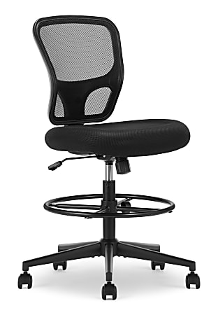 Click365 Perch Mesh Drafting Chair With Back, Black