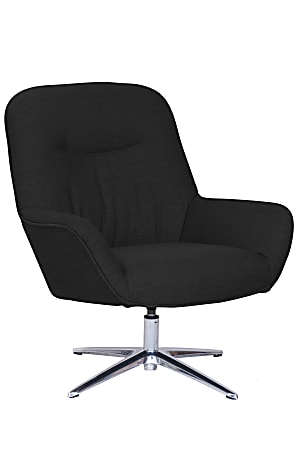 Serta® Reagan Collaboration Lounge Chair, Charcoal Champion/Silver