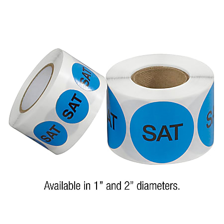 Tape Logic Permanent Inventory Label Roll DL6552 Weekday Style SAT 2 ...