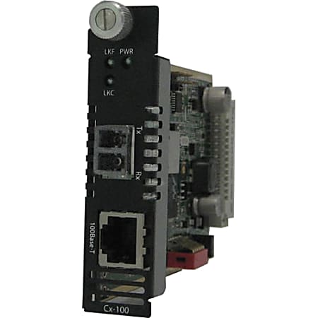 Perle CM-100-S2LC40 - Fiber media converter - 100Mb LAN - 100Base-TX, 100Base-EX - RJ-45 / LC single-mode - up to 24.9 miles - 1310 nm