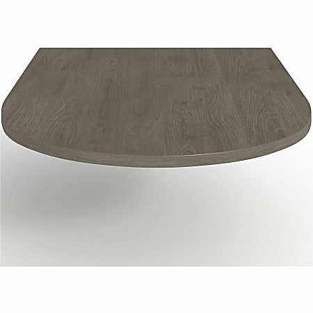 Lorell Prominence 2.0 Half-Racetrack Conference Tabletop, 72" Width x 48" Depth x 1.5" Thickness, Gray Elm