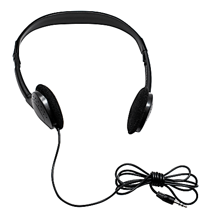 Digital Energy OH54 On-Ear Headphones, Black, DEFT-1738, Pack Of 20 Pairs