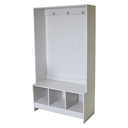 Homestar North America Modern 3-Cube Hall Tree, White