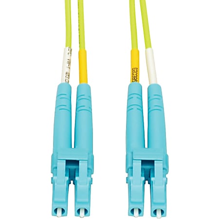 Eaton Tripp Lite Series 100G Duplex Multimode 50/125 OM5 LSZH Fiber Optic Cable (LC/LC), Lime Green, 5 m - N82005MOM5