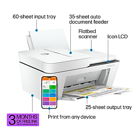 HP DeskJet 4255e Wireless All-in-One Color Printer