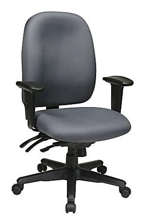 Office Star™ Work Smart Ergonomic Multifunction High-Back Chair, 38-1/4"H, Gray/Black