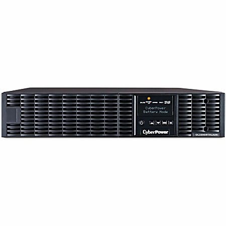 CyberPower OL2200RTXL2UN Smart App Online UPS Systems - 2200VA/1800W, 100 - 125 VAC, NEMA 5-20P, 2U, Rack / Tower, Sine Wave, 7 Outlets, LCD, PowerPanel® Business, $400000 CEG, 3YR Warranty