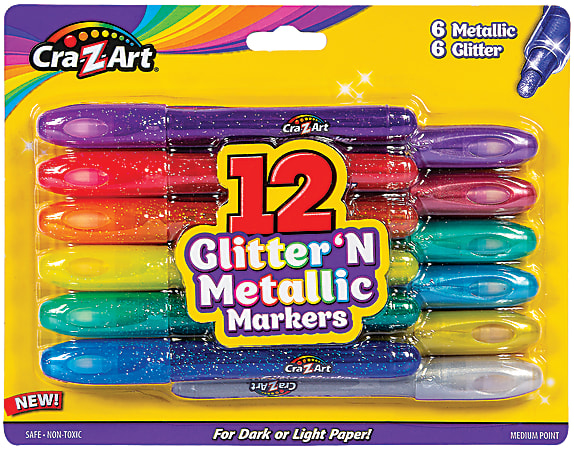 Rainbow Sparkle Glitter Markers - Set of 15 - OOLY