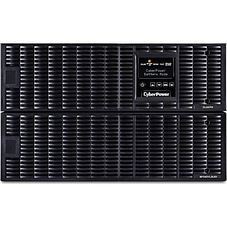 CyberPower OL6KRT Smart App Online UPS Systems - 6000VA/5400W, 200 - 240 VAC, NEMA L6-30P, 6U, Rack / Tower, Sine Wave, 4 Outlets, LCD, PowerPanel® Business, $300000 CEG, 3YR Warranty