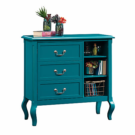 Sauder® Eden Rue Accent Storage Cabinet, 4 Adjustable Shelves, Peacock