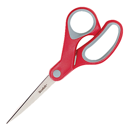 Scotch Multipurpose Scissors 7 Pointed GrayRed - Office Depot