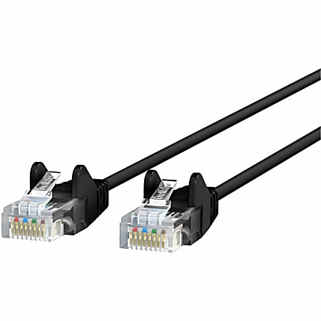 Belkin CAT6 Slim Gigabit Snagless UTP Ethernet Cable - 25 ft Category 6 Network Cable  - CE001B25BLKS