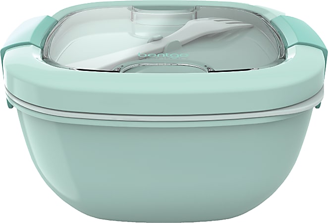 Bentgo Salad Lunch Container, 4" x 7-1/4", Coastal Aqua