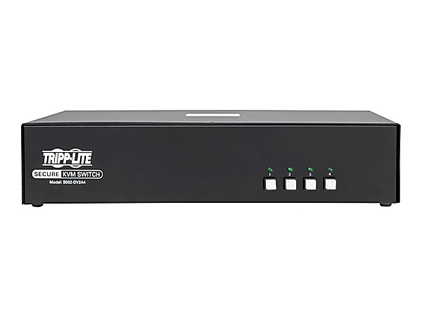 Tripp Lite Secure KVM Switch, Dual Monitor, DVI to DVI - 4-Port, NIAP PP3.0 Certified, Audio - KVM/audio switch - B002DV2A4