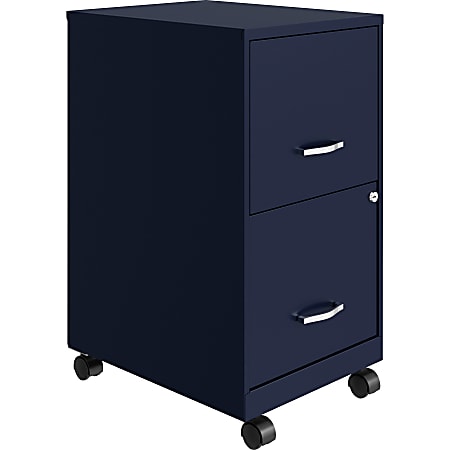 NuSparc 2-Drawer Mobile File Cabinet, Navy, 1 Each