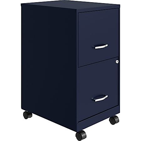 Lorell® SOHO 18"D Vertical 2-Drawer Mobile File Cabinet, Navy