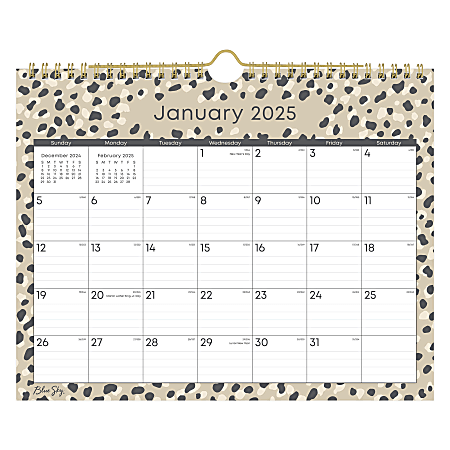2025 Blue Sky Monthly Wall Calendar, 11" x 8-3/4", Devon, January To December, 148896