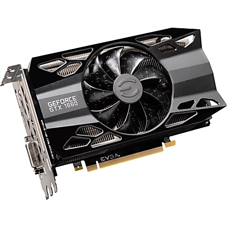 EVGA NVIDIA GeForce GTX 1660 Graphic Card - 6 GB GDDR5 - 1.83 GHz Boost Clock - 192 bit Bus Width - PCI Express 3.0 - DisplayPort - HDMI - DVI