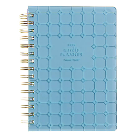 2025 Russell & Hazel Weekly/Monthly Acrylic Spiral Planner, 5-7/8” x 8-1/4”, Dew, January 2025 To December 2025