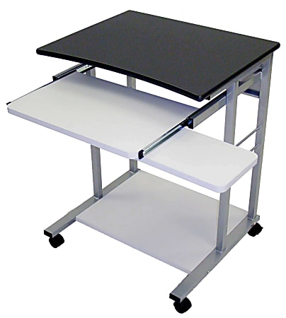Luxor® Mobile Computer Desk Collection, Charcoal/Light Gray