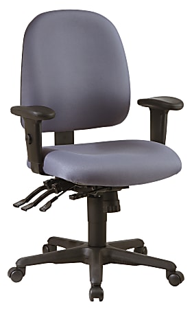 Office Star Work Smart Ergonomic Multifunction High Back Chair 38 1 4 H Gray Black