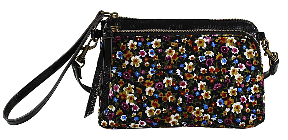 Office Depot Brand Cece Xbody Faux Leather Mini Wristlet Floral Cord ...