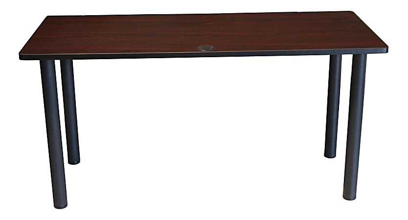 Boss Office Products 36"W Training Table With Post Legs, Mahogany