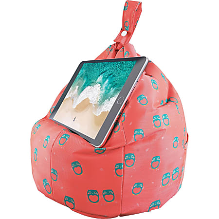 Planet Buddies Olive the Owl Tablet Cushion Stand - Up to 12.9" Screen Support - Polyester - Pink, Blue
