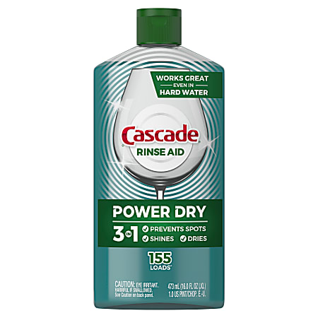 Cascade Power Dry Dishwasher Rinse Aid, 16 Oz