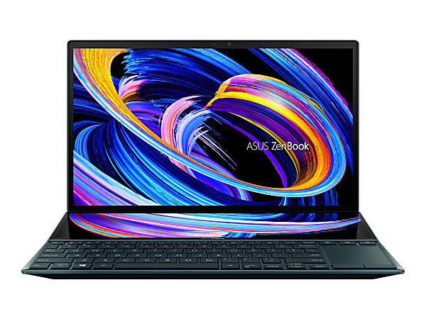 Line Asus ZenBook Duo 14 UX482 UX482EA-DS71T 14" Touchscreen Notebook - Intel Core i7-1165G7 Quad-core 2.80 GHz - 8 GB RAM - 512 GB SSD - Celestial Blue - Windows 10 Home - Intel Iris Xe Graphics, NanoEdge, Tru2Life