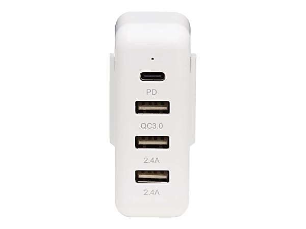 Tripp Lite Portable Power Expansion Hub for Apple USB-C Power Adapter - 4 Ports (3 USB-A, 1 USB-C 45W) - Power adapter - 45 Watt - 2.4 A - PD 3.0, QC 3.0 - 4 output connectors (USB Type A, 2 x USB, 24 pin USB-C) - white