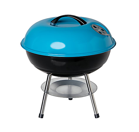 Orbit Portable BBQ Grill, 14", Black/Teal