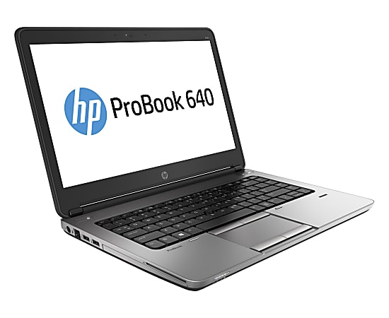 HP ProBook 640 G1 Refurbished Laptop, 14" Screen, Intel® Core™ i5, 8GB Memory, 128GB Solid State Drive, Windows® 10, RF620253